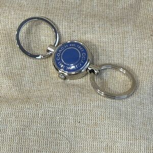 Coach Blue and Silver Valet Keyfob
